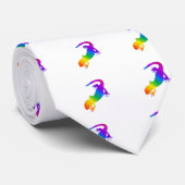 Regenbogen-Streifen Salamander Krawatte (Gerollt)