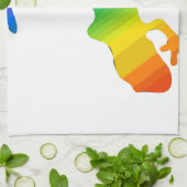 Regenbogen-Streifen Salamander Küchentuch (Gefaltet)