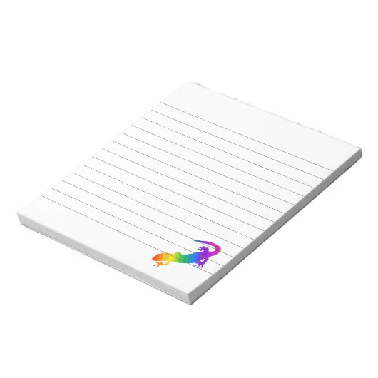 Regenbogen Streifen Salamander Liniert Notizblock (Rotiert)