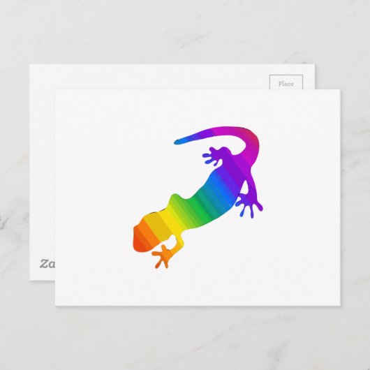 Regenbogen-Streifen Salamander Postkarte (Vorne/Hinten)