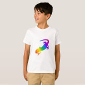 Regenbogen-Streifen Salamander T-Shirt (Vorne ganz)
