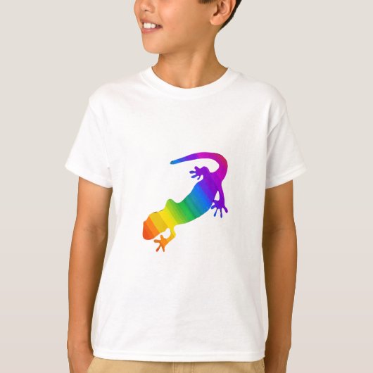Regenbogen-Streifen Salamander T-Shirt (Vorderseite)