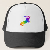 Regenbogen-Streifen Salamander Truckerkappe (Vorderseite)