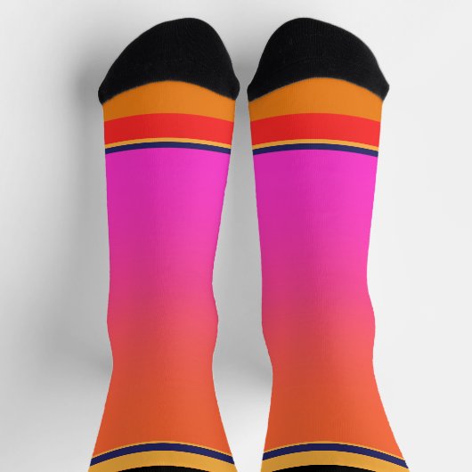 Regenbogen + Streifen Socken (Oben)
