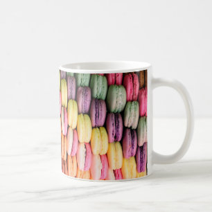 Regenbogen-Streifen Staplungsfranzosen Macaron Kaffeetasse