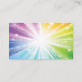 Regenbogen Streifen Sunburst Empfang Platzkarte (Rückseite)