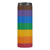 Regenbogen-Streifen Thermosbecher (Rückseite)