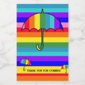 Regenbogen Streifen Weinetikett (Einzelnes Label)