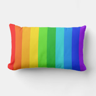 Regenbogen-Streifenmuster #2 Kissen Für Draußen