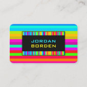 Regenbogen-Streifenmuster Visitenkarte (Vorderseite)