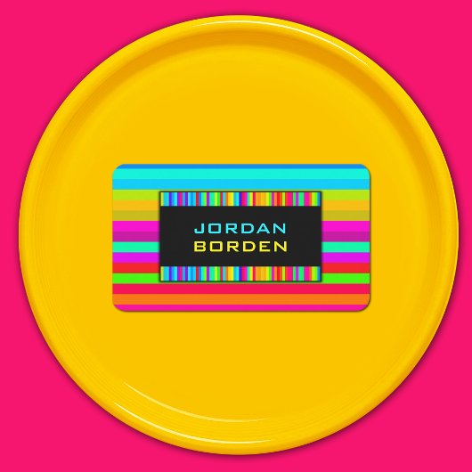 Regenbogen-Streifenmuster Visitenkarte