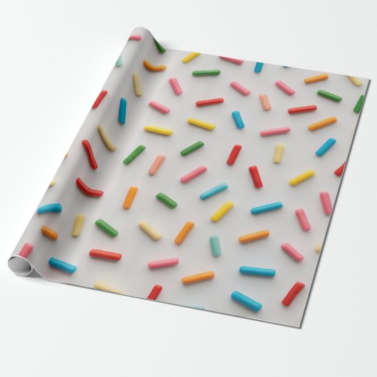 Regenbogen Streusel Farbige Muster Geschenkpapier (Ungerollt)