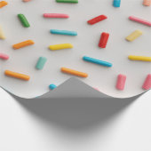 Regenbogen Streusel Farbige Muster Geschenkpapier (Ecke)