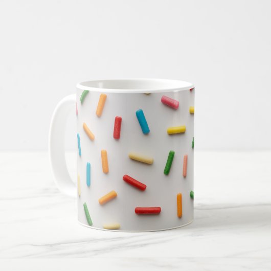 Regenbogen Streusel Farbige Muster Kaffeetasse (Vorderseite Links)