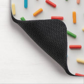 Regenbogen Streusel Farbige Muster Mousepad (Ecke)