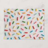 Regenbogen Streusel Farbige Muster Postkarte (Rückseite)