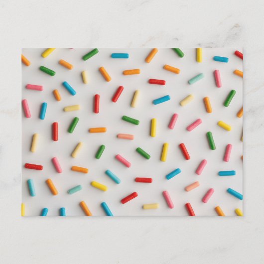Regenbogen Streusel Farbige Muster Postkarte (Vorderseite)