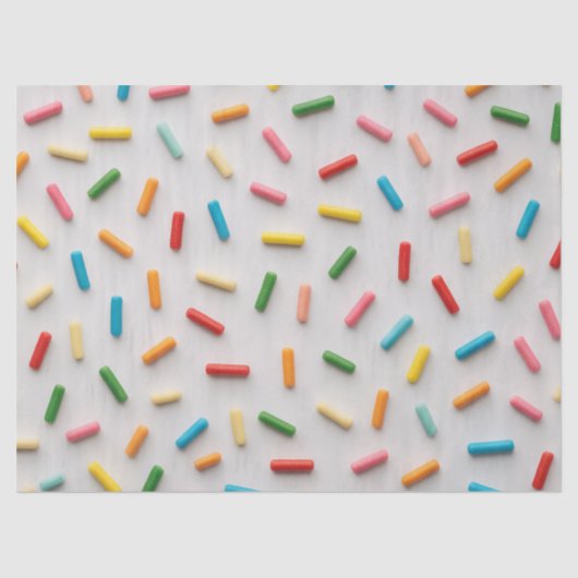 Regenbogen Streusel Farbige Muster Seidenpapier (Vorderseite)