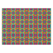 Regenbogen-Strick-Blütenmuster Tischdecke (Vorderseite (Horizontal))