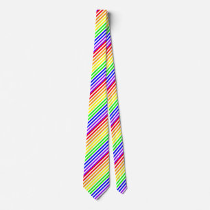 Regenbogen Striped Krawatte