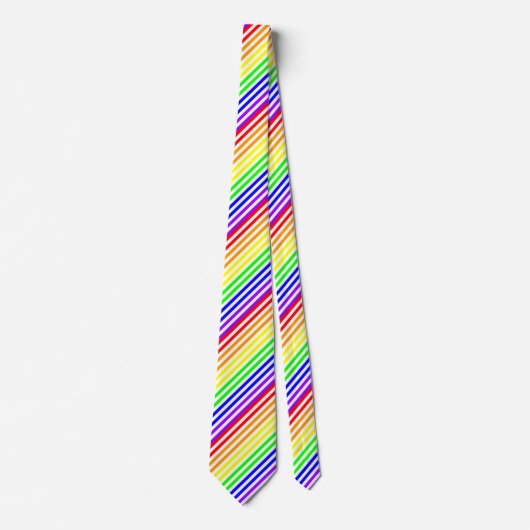 Regenbogen Striped Krawatte (Vorderseite)