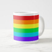 Regenbogen Stripes 1 riesige Tasse (Vorderseite Rechts)