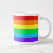 Regenbogen Stripes 1 riesige Tasse (Rechts)