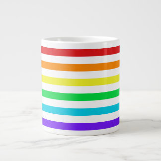 Regenbogen Stripes die 2 Tunnel-bohrwagenTasse Jumbo-Tasse
