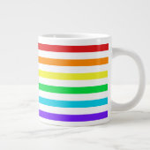 Regenbogen Stripes die 2 Tunnel-bohrwagenTasse Jumbo-Tasse (Rechts)