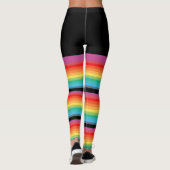Regenbogen Stripes FarbFake-feste Knie-Socken Leggings (Rückseite)