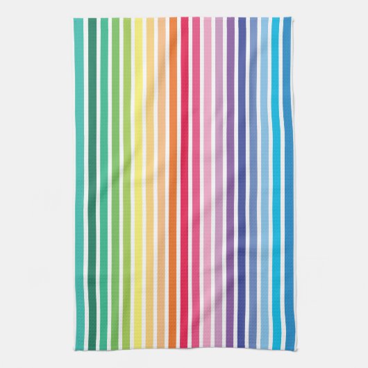 Regenbogen Stripes Geschirrtuch (Vertikal)