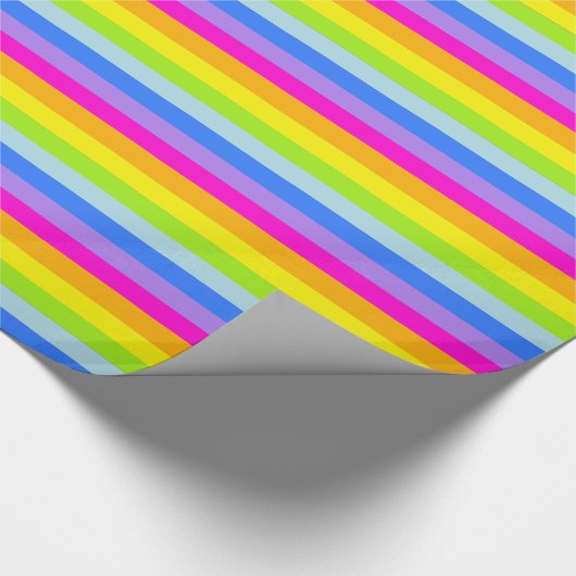 Regenbogen stripes helle farbige gemusterte geschenkpapier (Ecke)