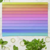 Regenbogen Stripes Hintergrund Küchentuch (Gefaltet)