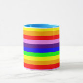 Regenbogen Stripes horizontales klassisches helles Tasse (Zentrum)