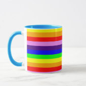 Regenbogen Stripes horizontales klassisches helles Tasse (Links)