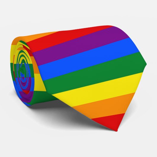 Regenbogen Stripes Krawatte (Gerollt)