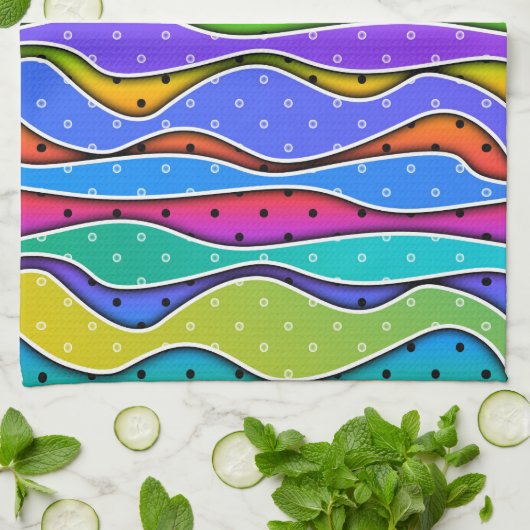 REGENBOGEN STRIPES Küche - Bar - Bad TÜCHER (Gefaltet)