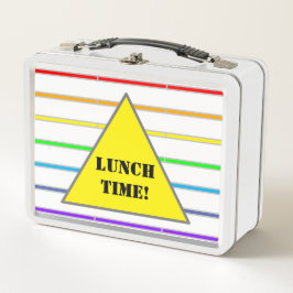Regenbogen Stripes Mittagessen-Imbiss-Zeit Metall Brotdose
