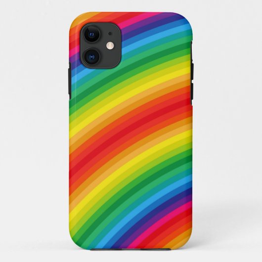 Regenbogen Stripes Muster Case-Mate iPhone Hülle (Rückseite)