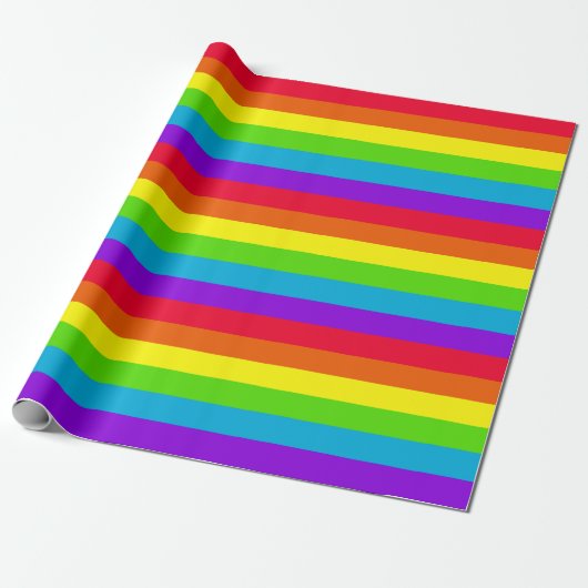Regenbogen Stripes Packpapier (Ungerollt)