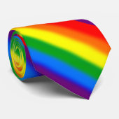 Regenbogen Stripes Unterstützung des Gay Krawatte (Gerollt)
