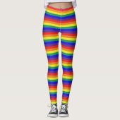 Regenbogen Stripte Leggings (Vorderseite)