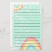 Regenbogen-Strudel-Briefpapier Briefpapier (Vorne/Hinten)