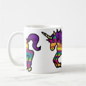 Regenbogen-Strudel-Einhorn Kaffeetasse (Links)