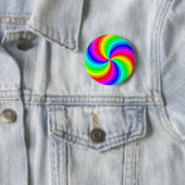 Regenbogen-Strudel Pinwheel des Spaßes Button (Beispiel)