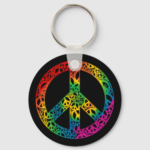 Regenbogen-Stücke Frieden Schlüsselanhänger