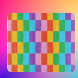 Regenbogen-Stufen Blockierung Muster dekoratives G Schneidebrett