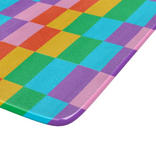 Regenbogen-Stufen Blockierung Muster dekoratives G Schneidebrett (Ecke)