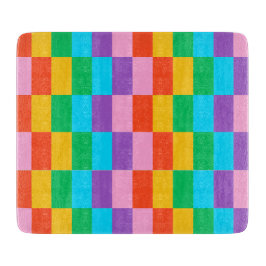 Regenbogen-Stufen Blockierung Muster dekoratives G Schneidebrett