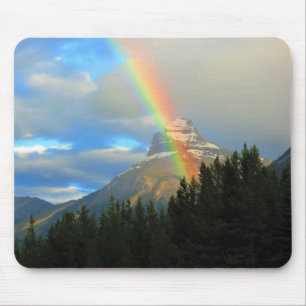 Regenbogen & Sturmfluten über den Schneewaldberg Mousepad
